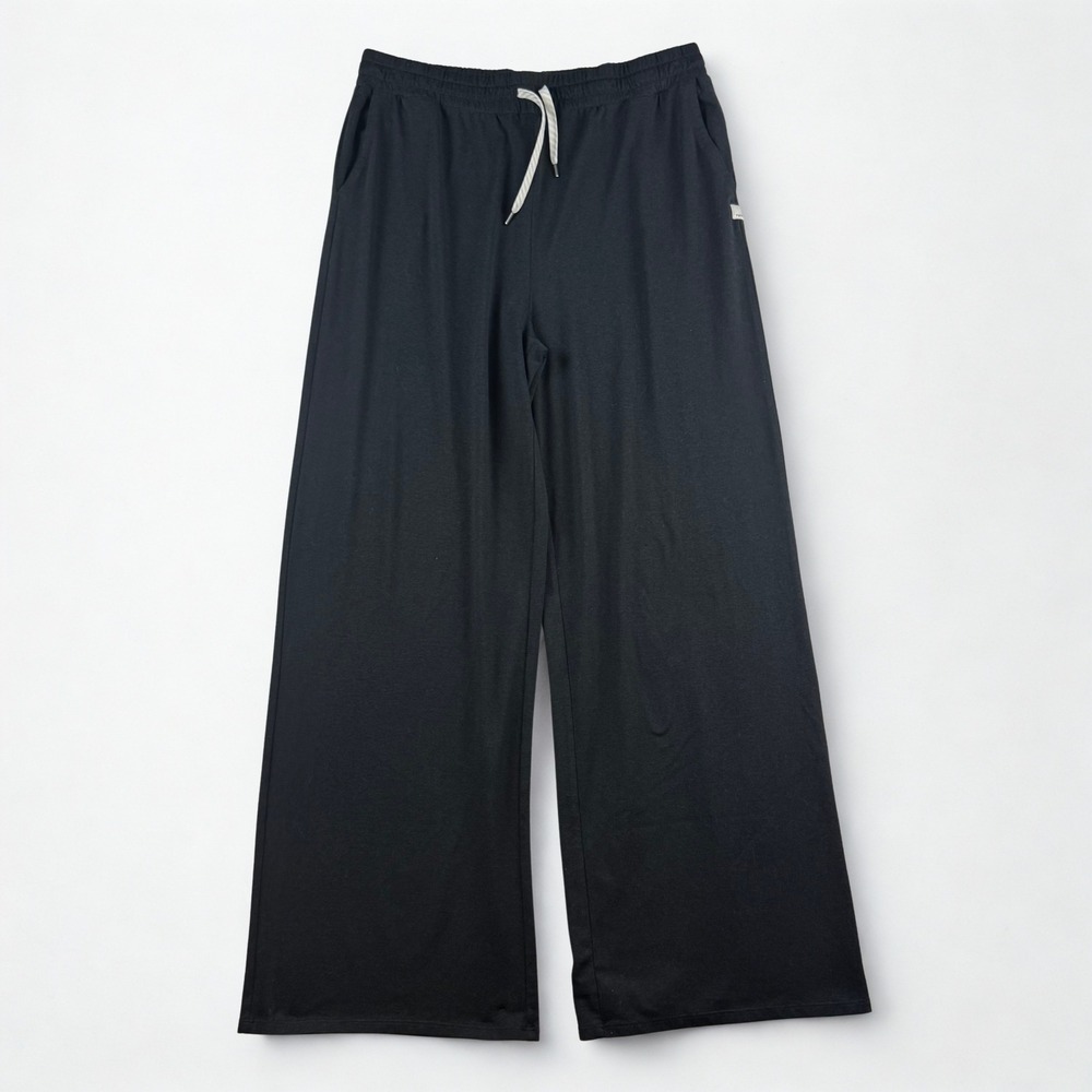 Vuori Halo Essential Wide Leg Pants Womens XXL Black Drawstring Athleisure Yoga